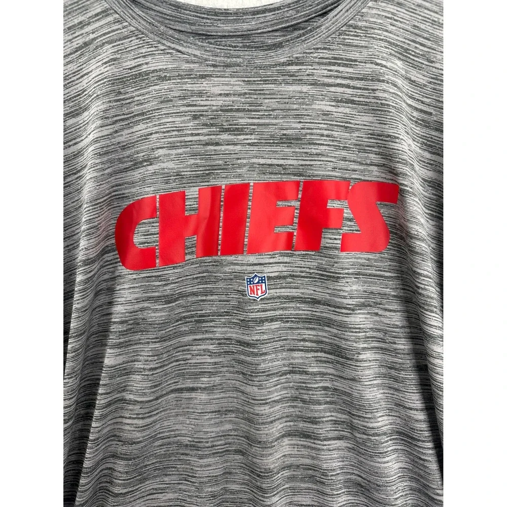 Nike Kansas City Chiefs‎ NFL Dri-Fit Long Sleeve T-Shirt Tee 3XL Gray Red